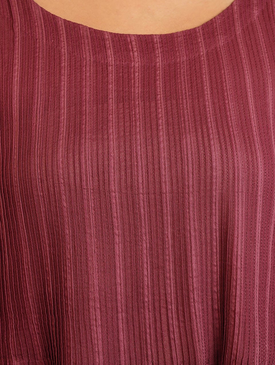 Women Pink Cotton Kurta With Pintuck - XS