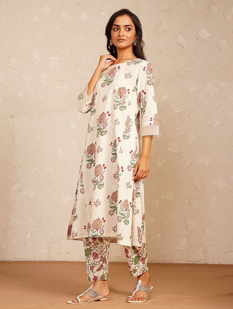 Women Multicolour Cotton Printed Full Length Loose Fit Pant - XS
