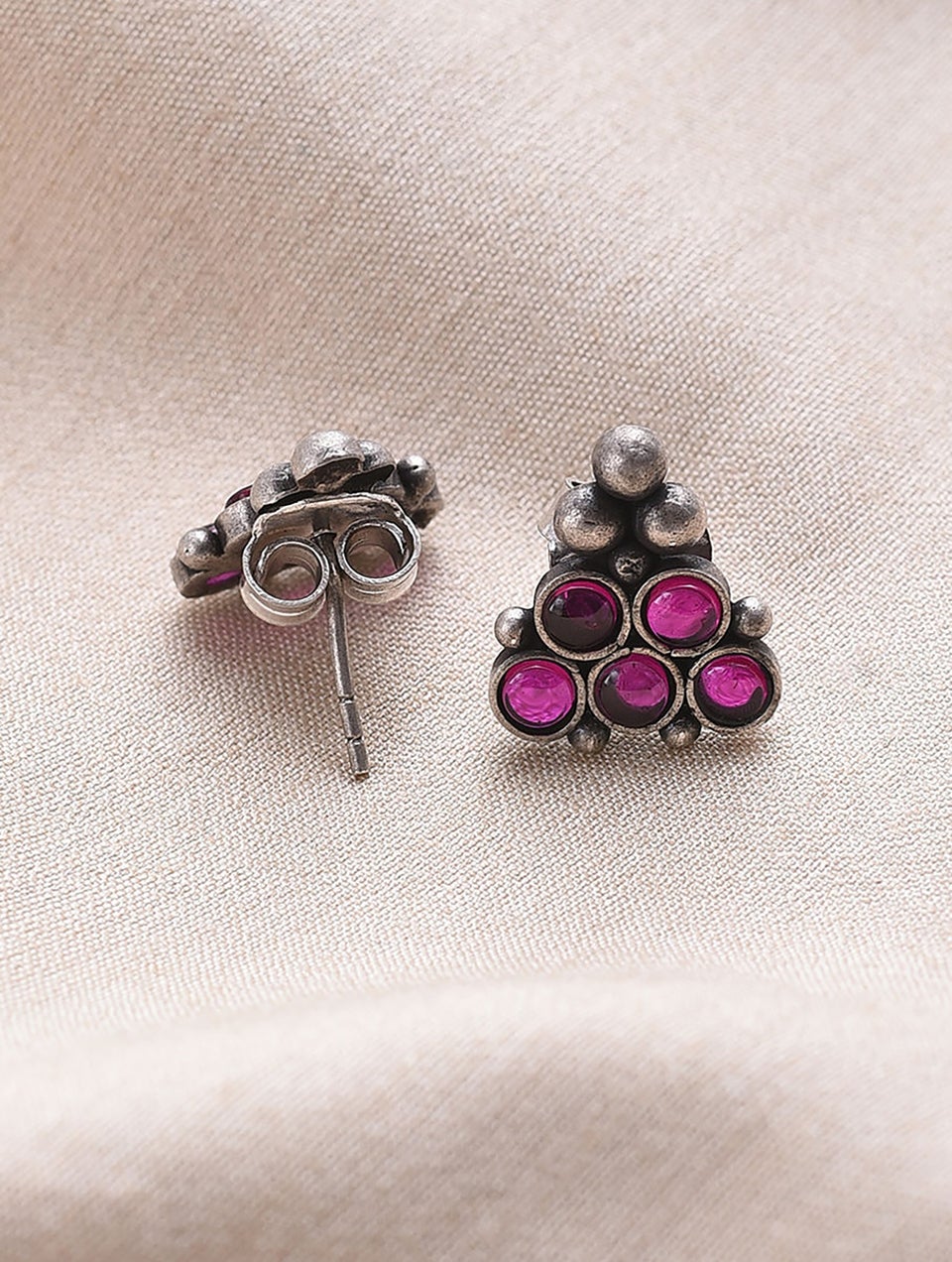 Women Tribal Silver Earrings