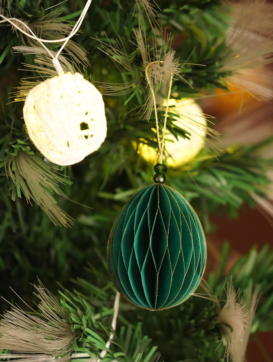 Handcrafted Paper Christmas Ornaments In A Gift Box