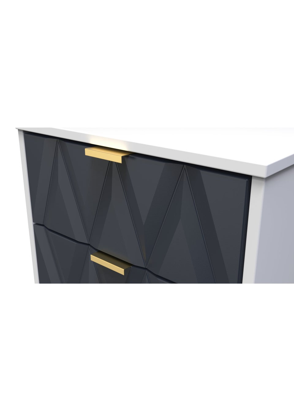 Swift Prism 5 Drawer Bedside Cabinet (107.5cm x 41.5cm x 39.5cm)