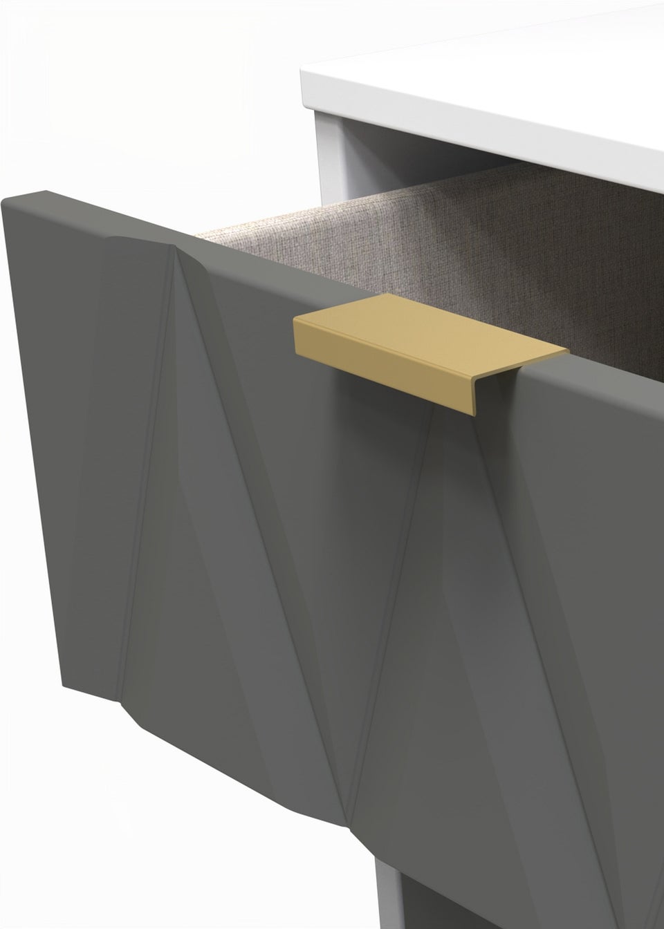 Swift Prism 5 Drawer Bedside Cabinet (107.5cm x 41.5cm x 39.5cm)