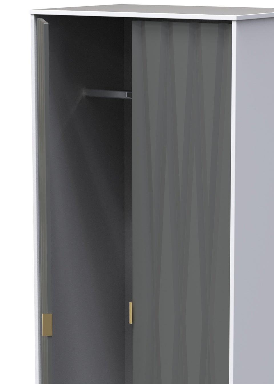 Swift Prism 2 Door Wardrobe (201.5cm x 76.5cm x 53cm)