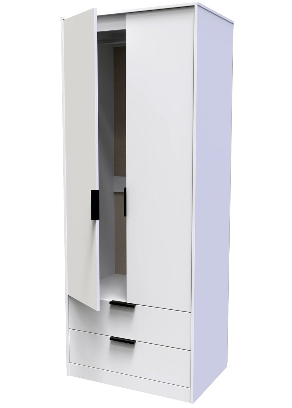 Swift Milano Tall 2 Drawer Wardrobe (197cm x 53cm x 74cm)