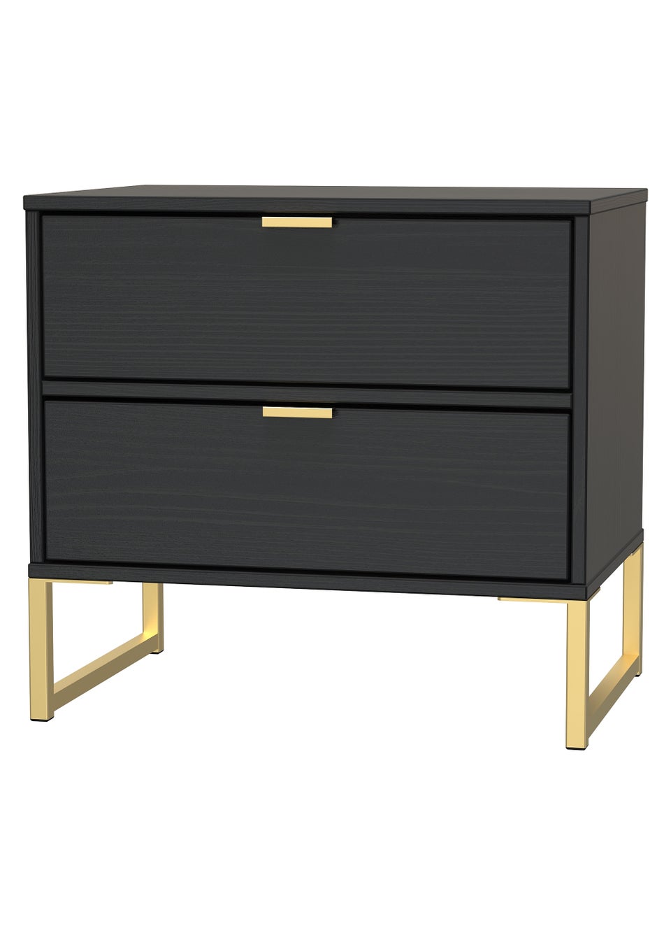 Swift Cordoba Double 2 Drawer Bedside Cabinet (54cm x 39.5cm x 57.5cm)