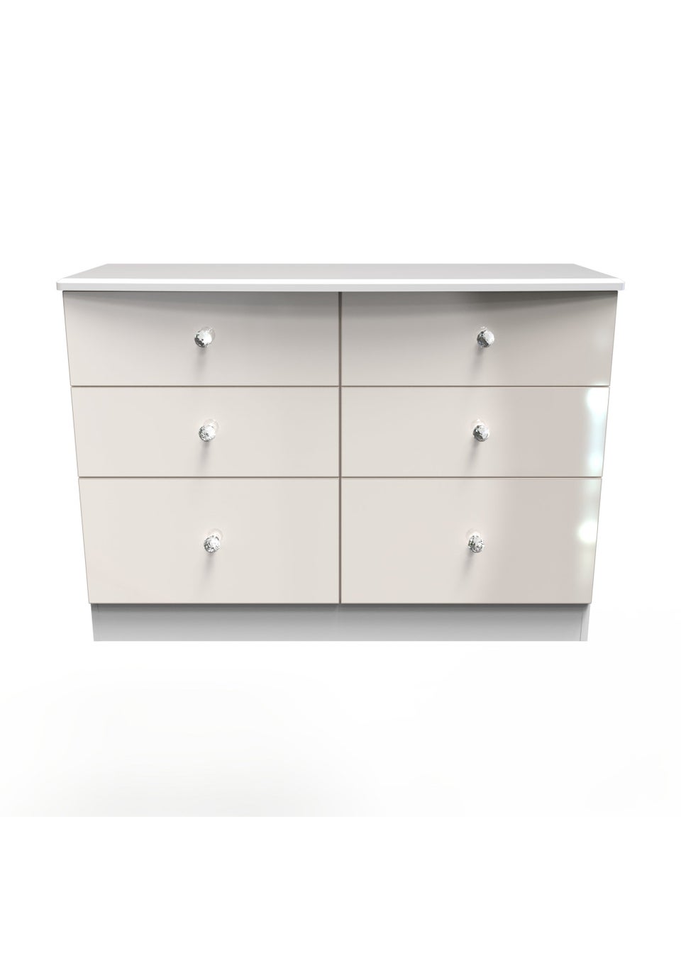 Swift Brilliance 6 Drawer Wide Chest with LED lights (78.8cm x 112cm x 41.5cm)