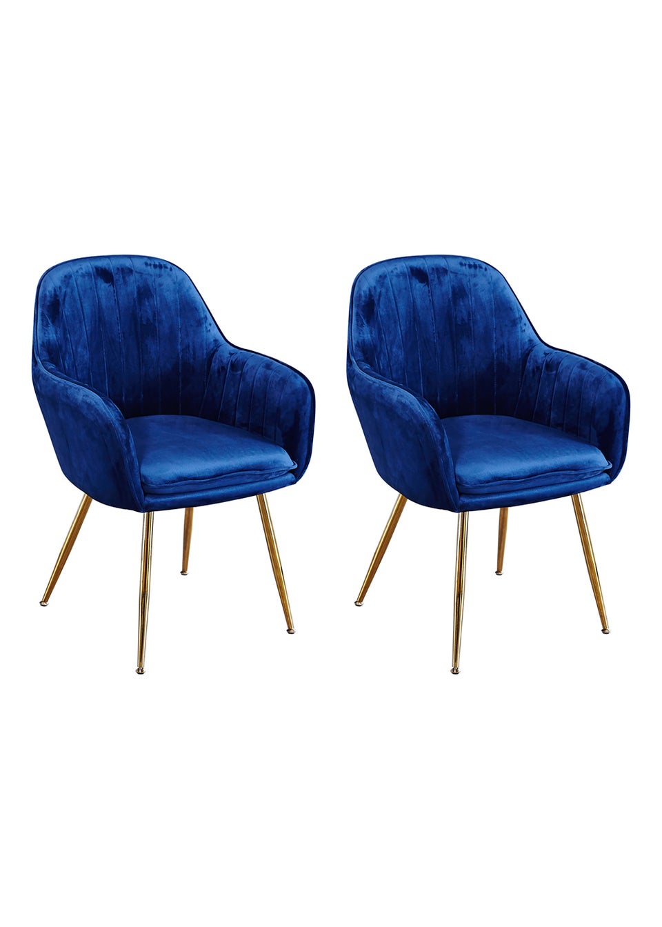LPD Furniture Set of 2 Lara Dining Chairs Royal Blue