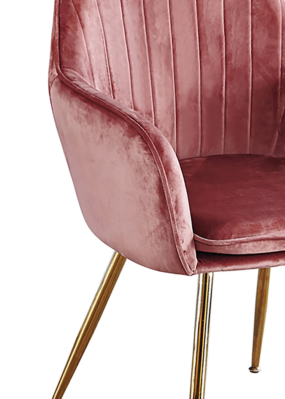 LPD Furniture Set of 2  Lara Dining Chairs Pink
