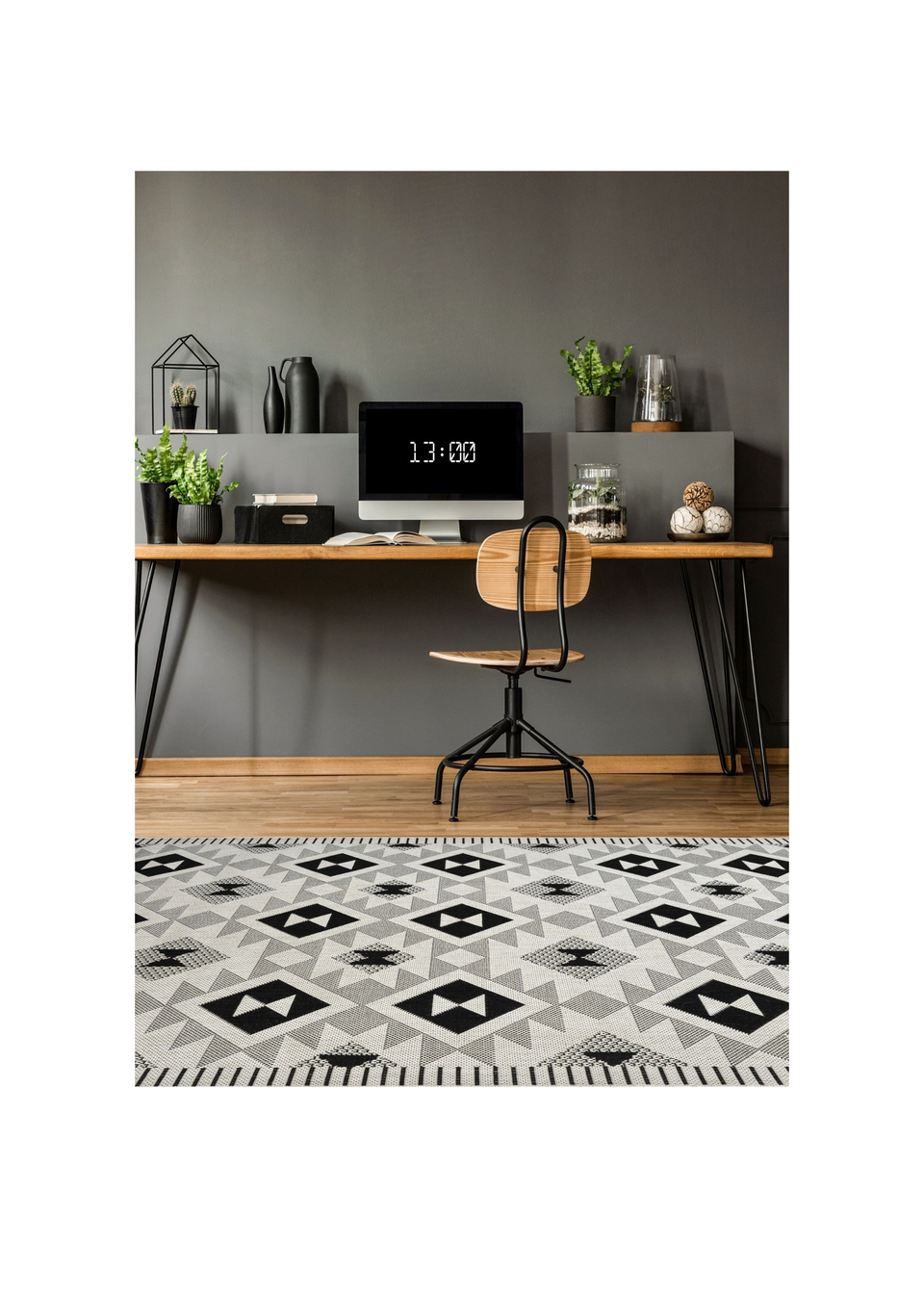 Homemaker Indoor/Outdoor Geo Chequed Rug