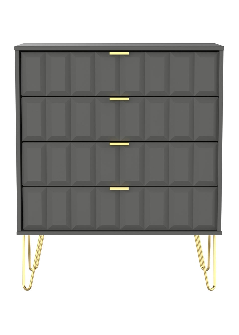 Swift Cube 4 Drawer Chest of Drawers (88.5cm x 41.5cm x 76.5cm)