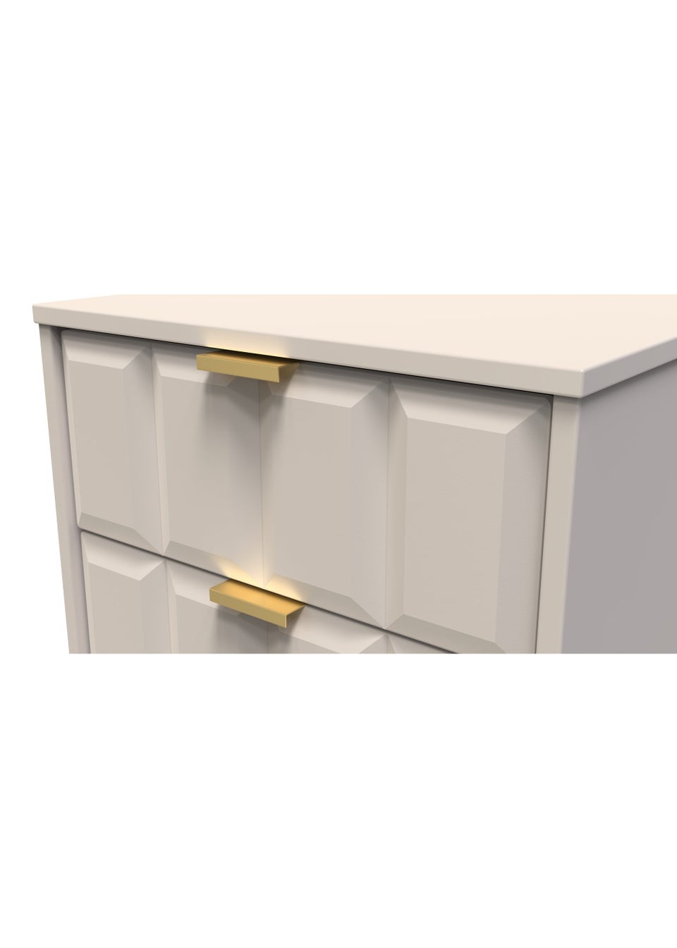 Swift Cube 2 Drawer Bedside Cabinet (50.5cm x 41.5cm x 39.5cm)