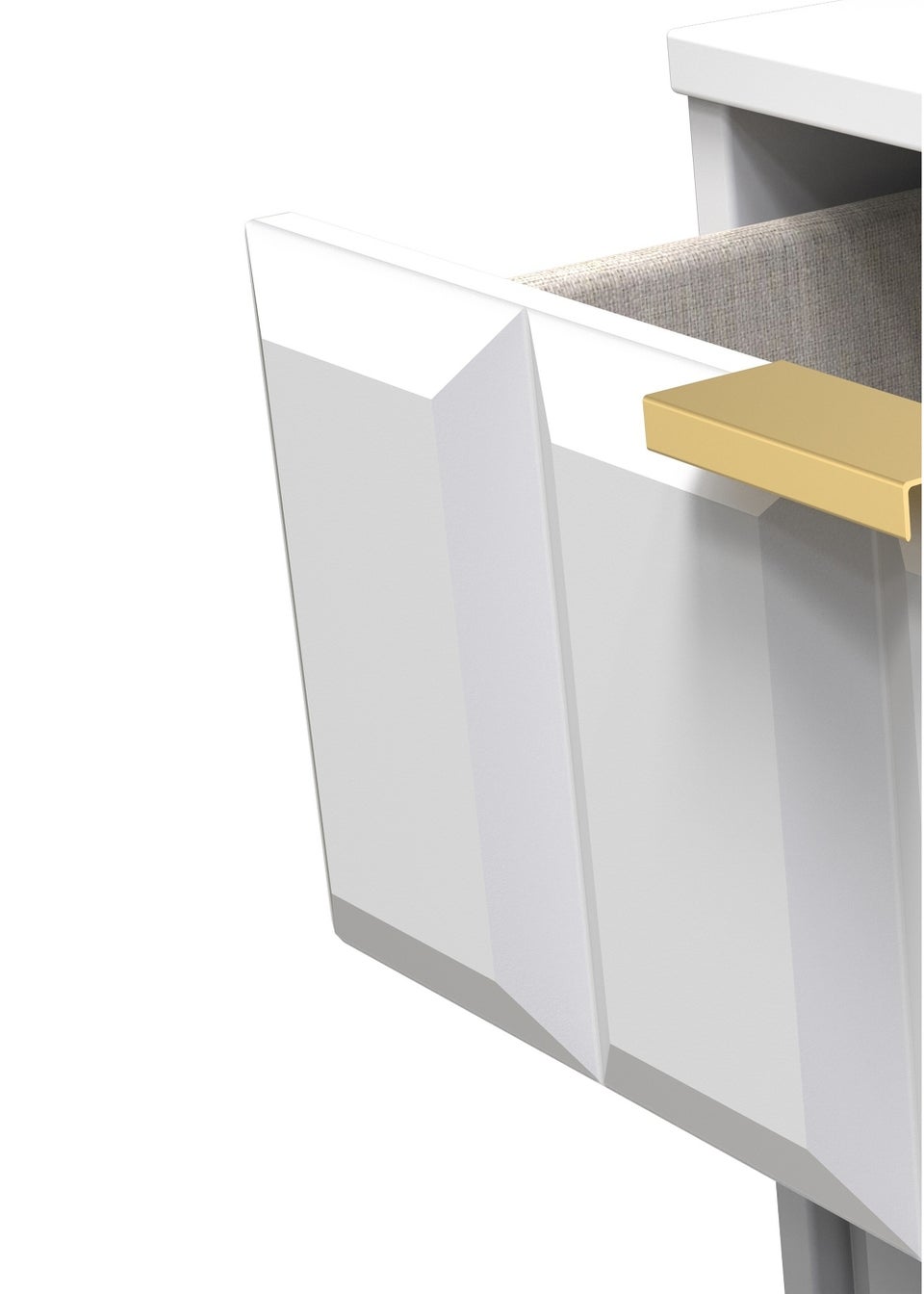 Swift Cube 5 Drawer Tall Bedside Cabinet (107.5cm x 41.5cm x 39.5cm)