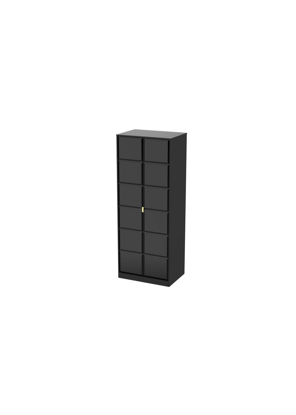 Swift Cube 2 Door Tall Wardrobe (197cm x 74cm x 53cm)
