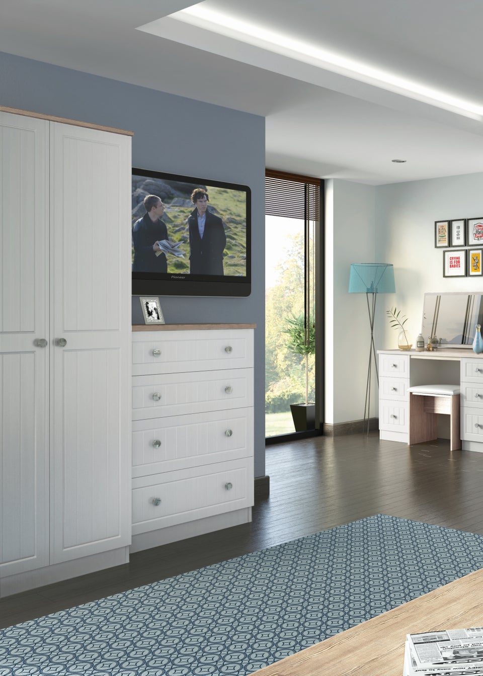 Swift Vienna 3 Drawer Deep Chest (88.5cm x 41.5cm x 76.5cm)