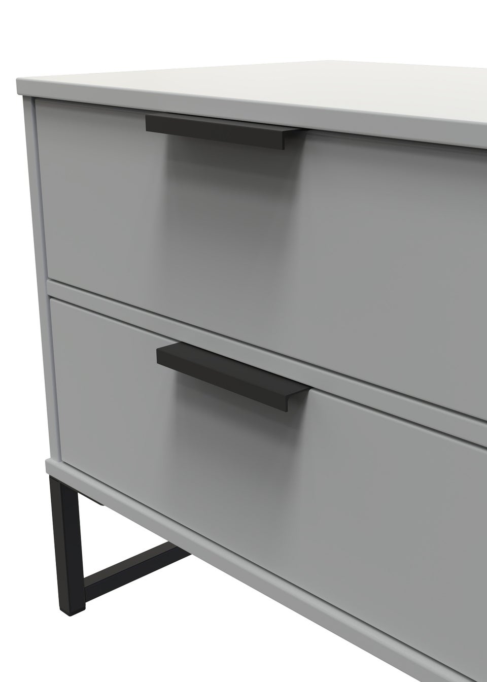 Swift Cordoba Double 2 Drawer Bedside Cabinet (54cm x 39.5cm x 57.5cm)