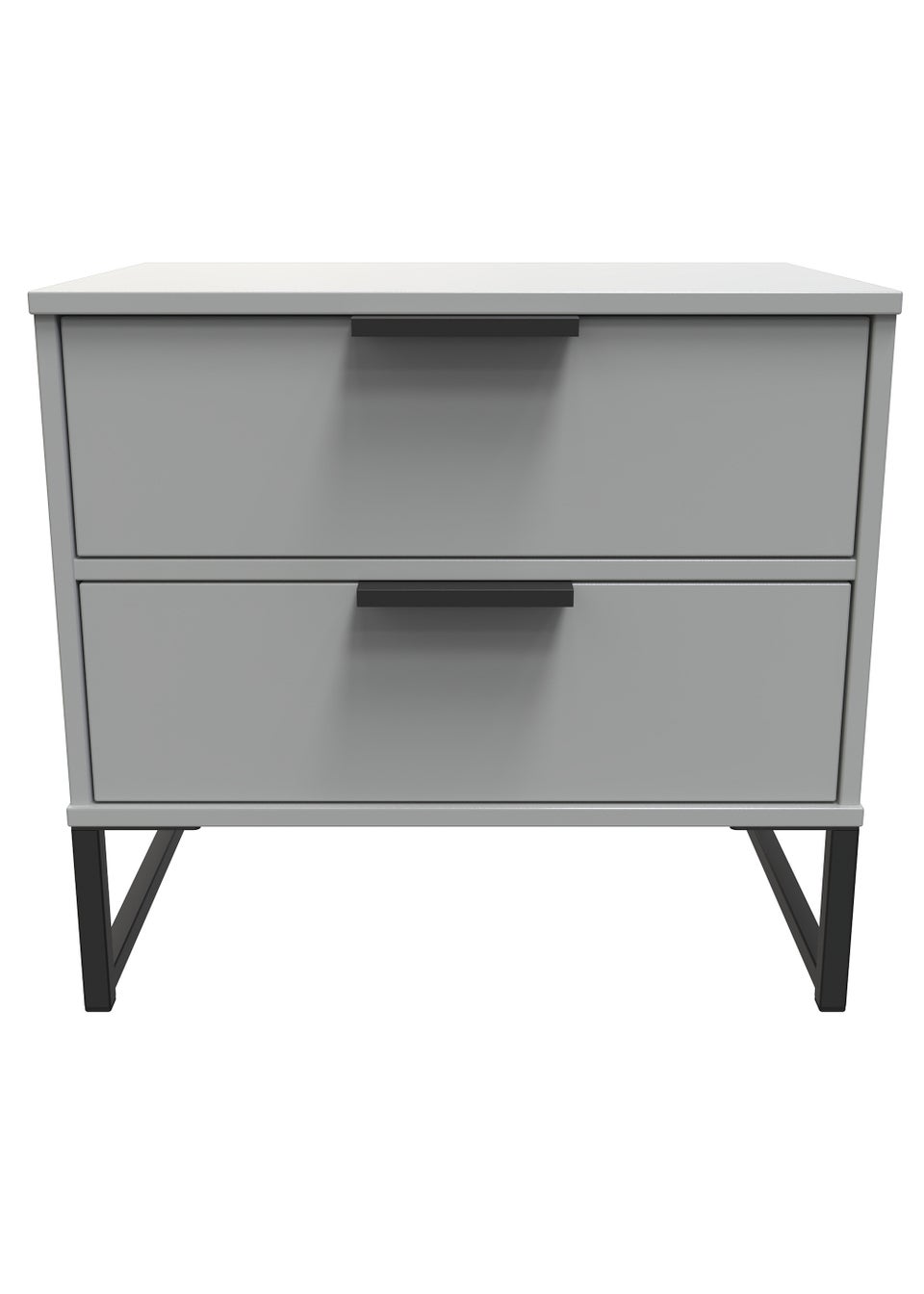 Swift Cordoba Double 2 Drawer Bedside Cabinet (54cm x 57.5cm x 39.5cm)