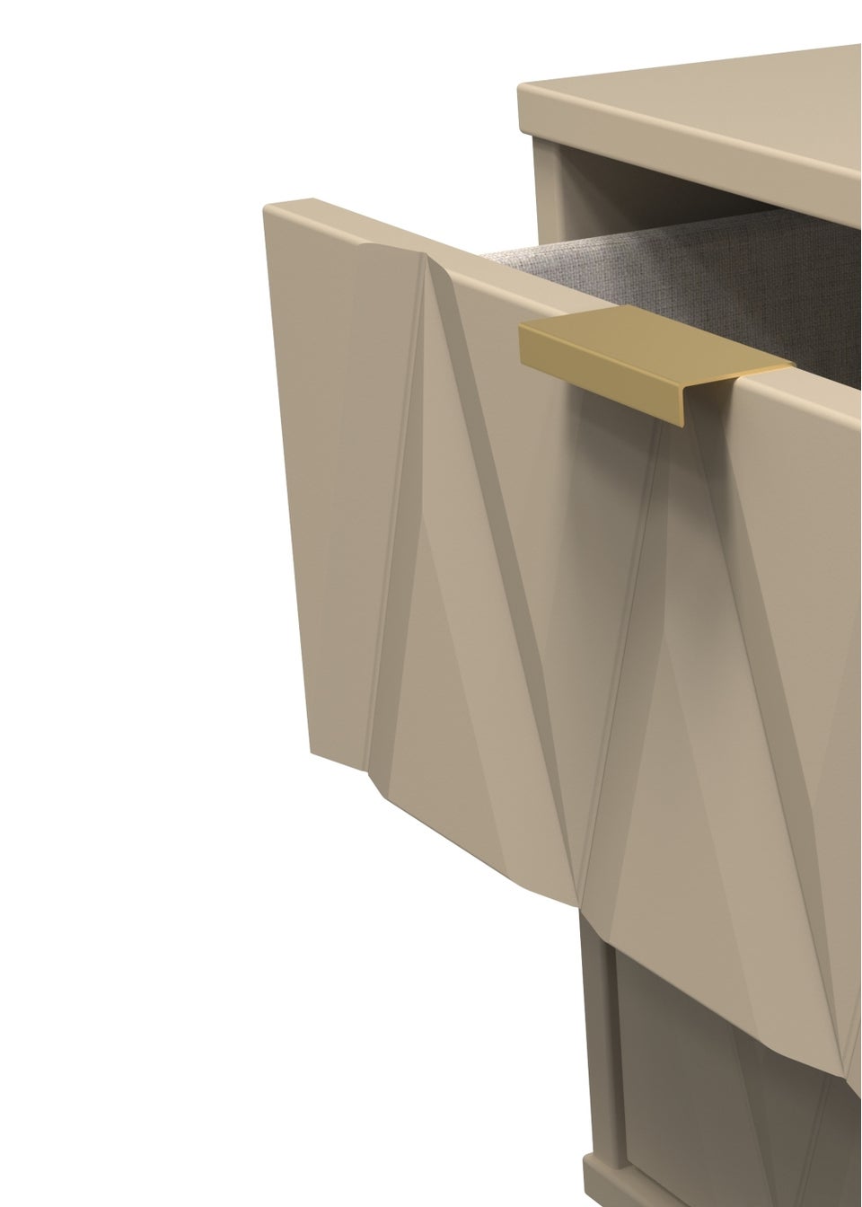 Swift Prism 2 Drawer Bedside Cabinet (50.5cm x 39.5cm x 41.5cm)