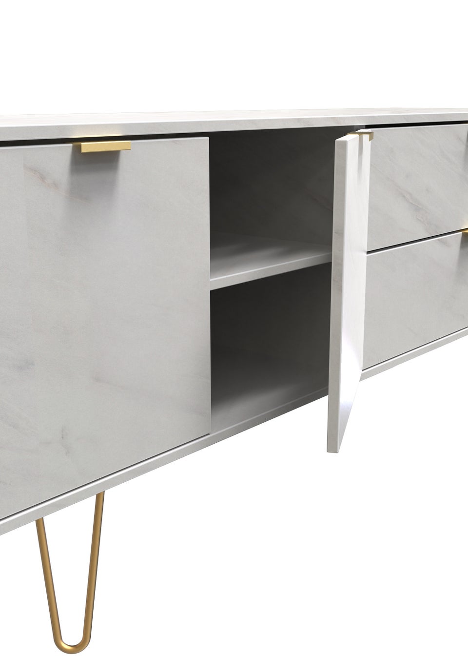 Swift Milano White Sideboard Unit (64.5cm x 39.5cm x 144cm)