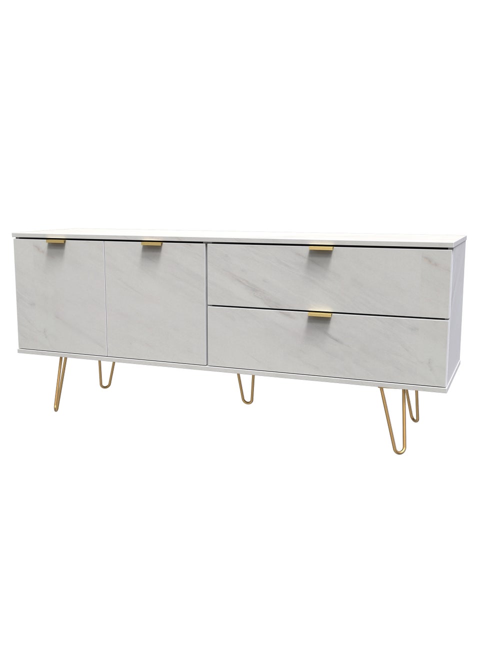 Swift Milano White Sideboard Unit (64.5cm x 39.5cm x 144cm)