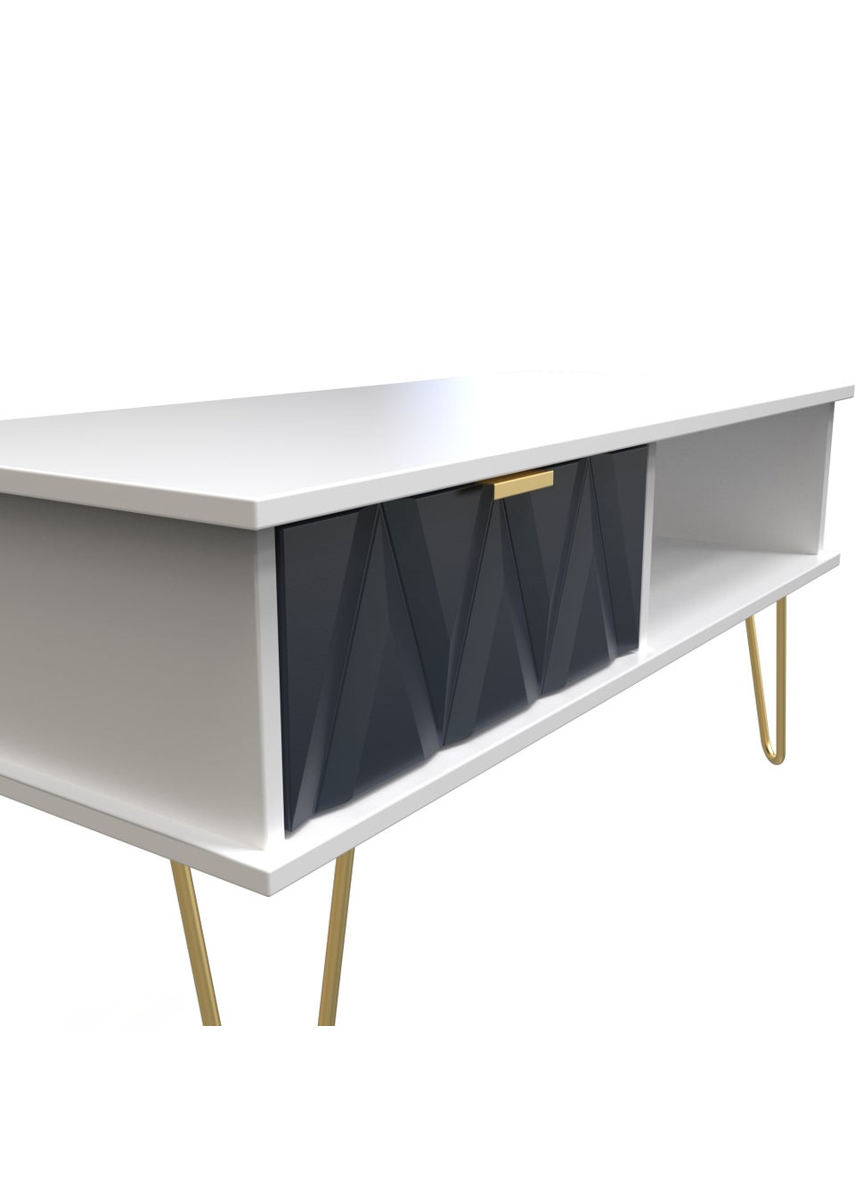 Swift Prism 1 Drawer Coffee Table (45.5cm x 39.5cm x 90.5cm)