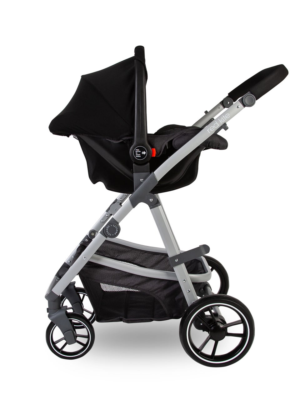 Red Kite Push Me Savanna Graphite Travel System Pram (103cm x 64cm x 90cm)