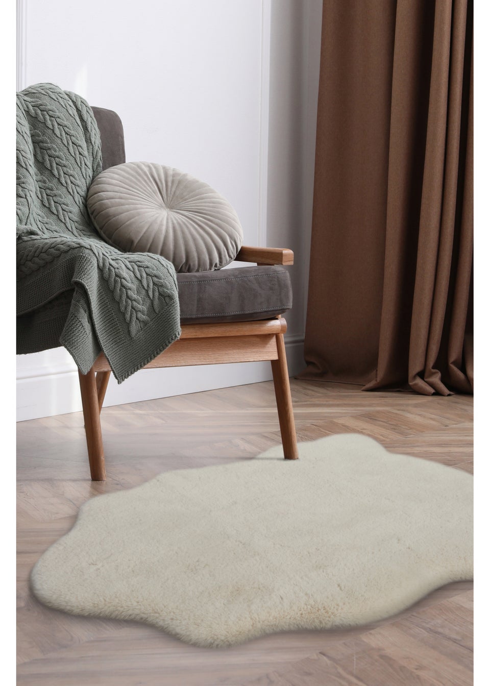 Homemaker Luxury Fur Single Rug