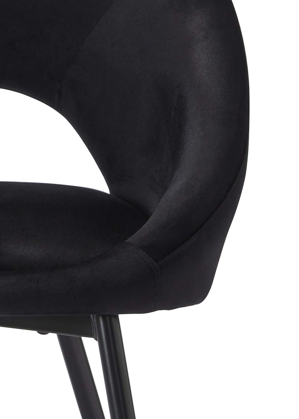 LPD Furniture Set of 2 Lulu Dining Chair Black (800x635x655mm)