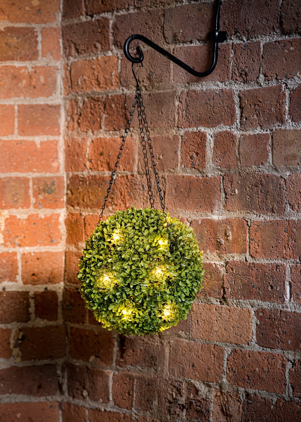 Premier Decorations Lit 25cm Topiary Ball with Warm White LEDs