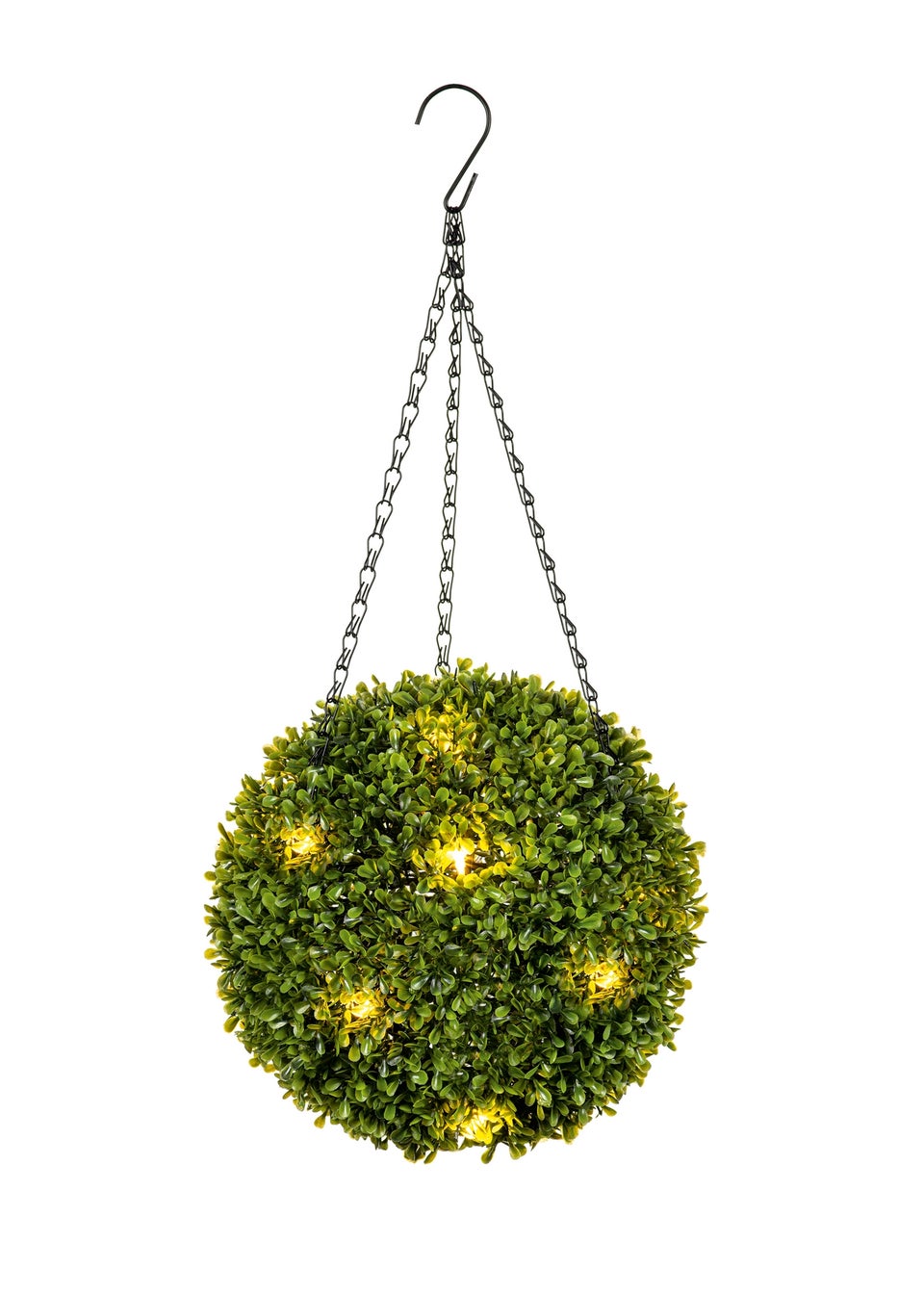 Premier Decorations Lit 25cm Topiary Ball with Warm White LEDs