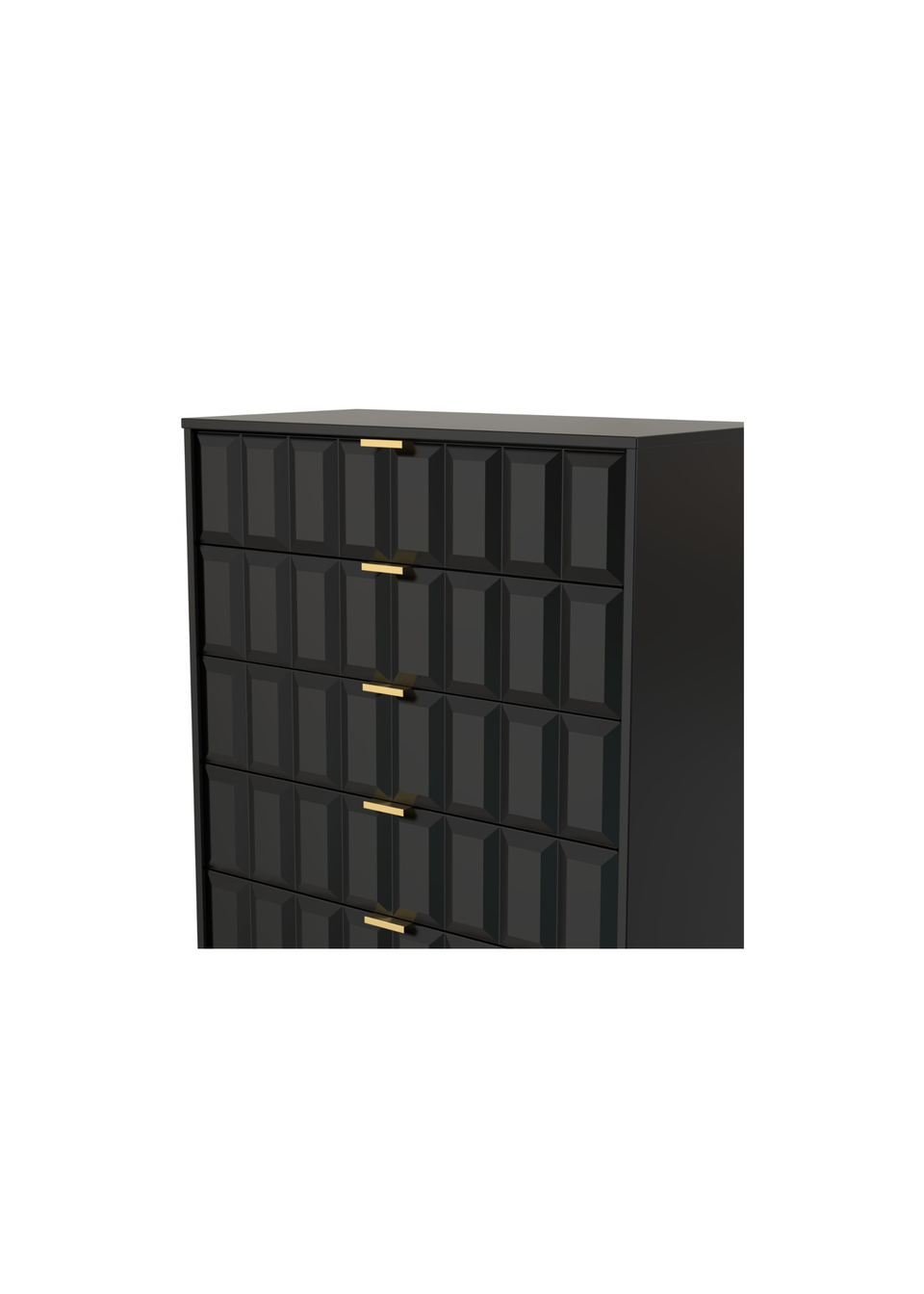 Swift Cube 5 Drawer Chest of Drawers (107.5cm x 41.5cm x 76.5cm)