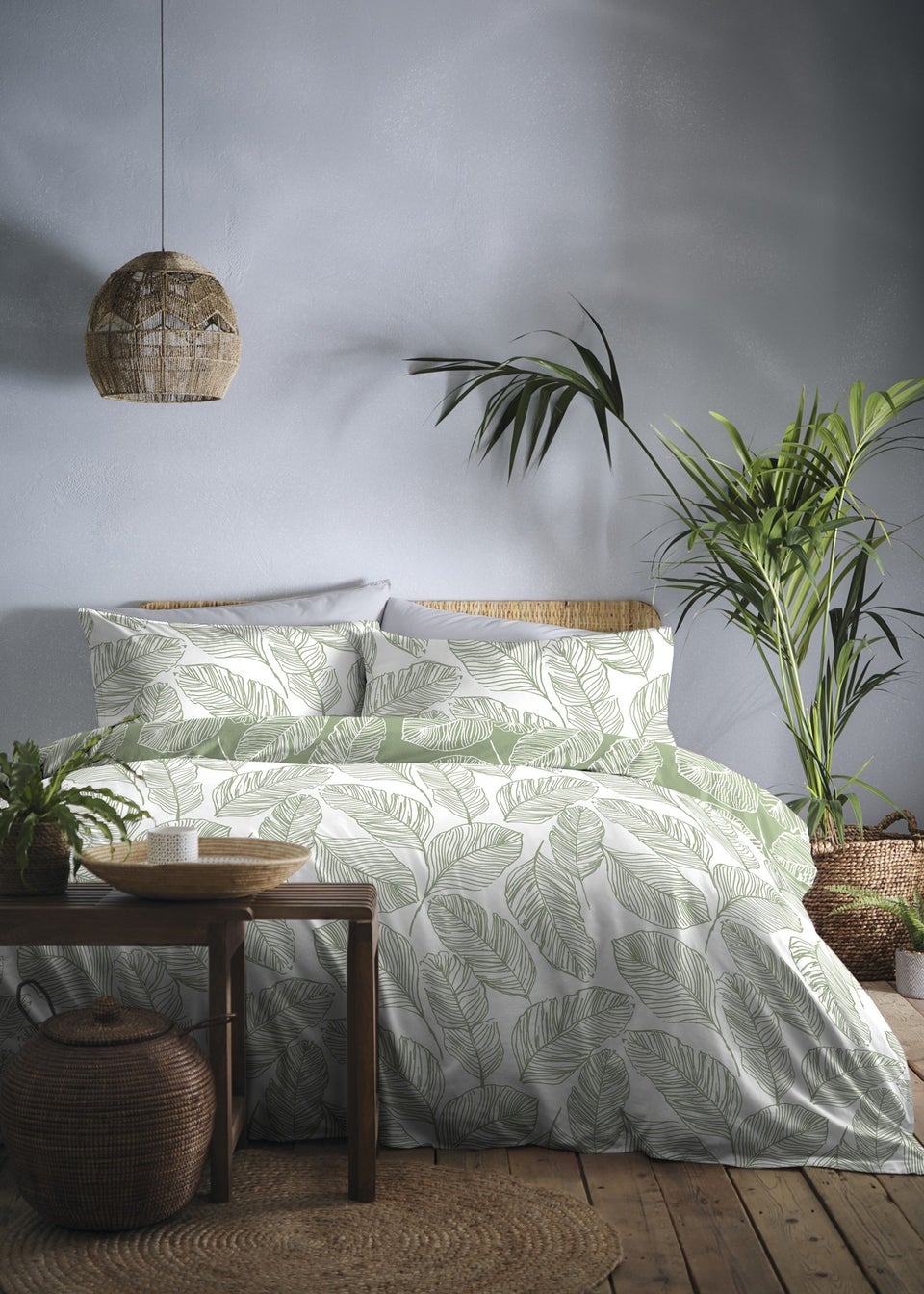 Fusion Matteo Reversible Green Duvet Cover Set