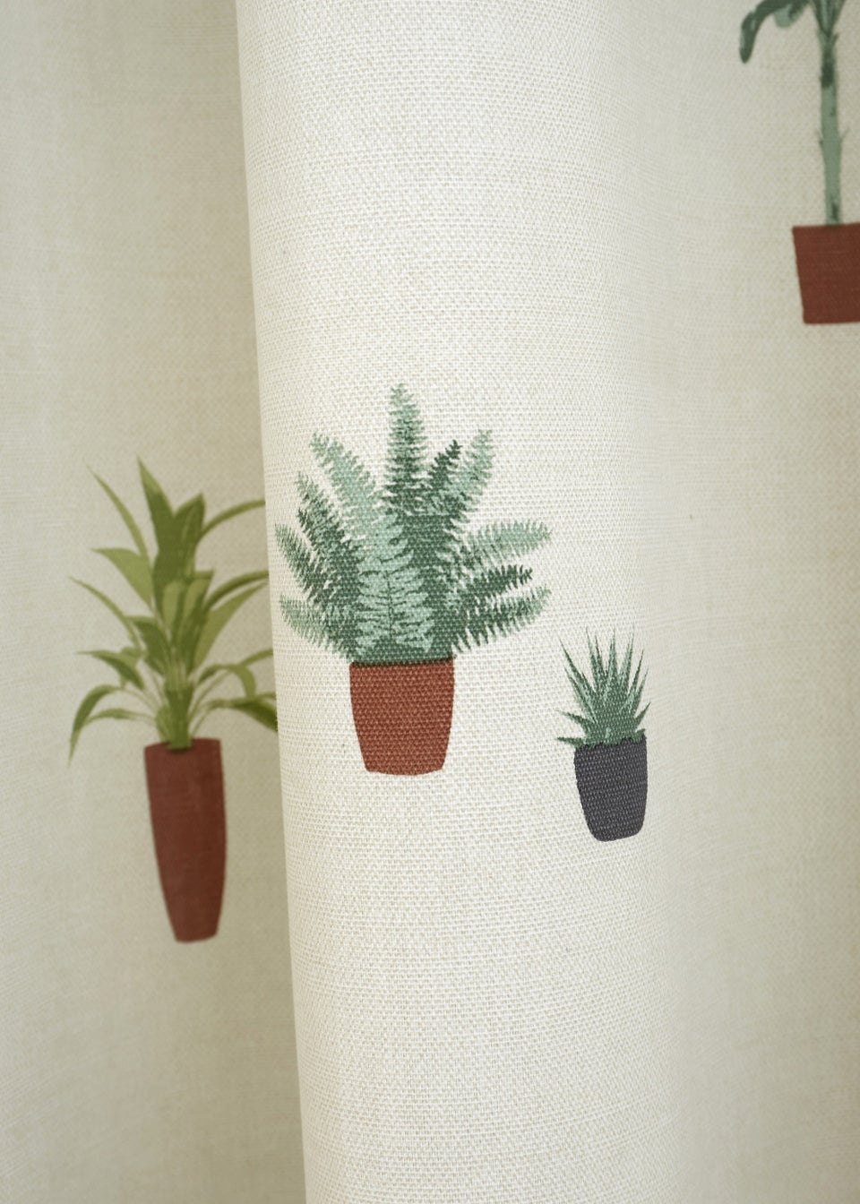Fusion Cactus Pair of Eyelet Curtains
