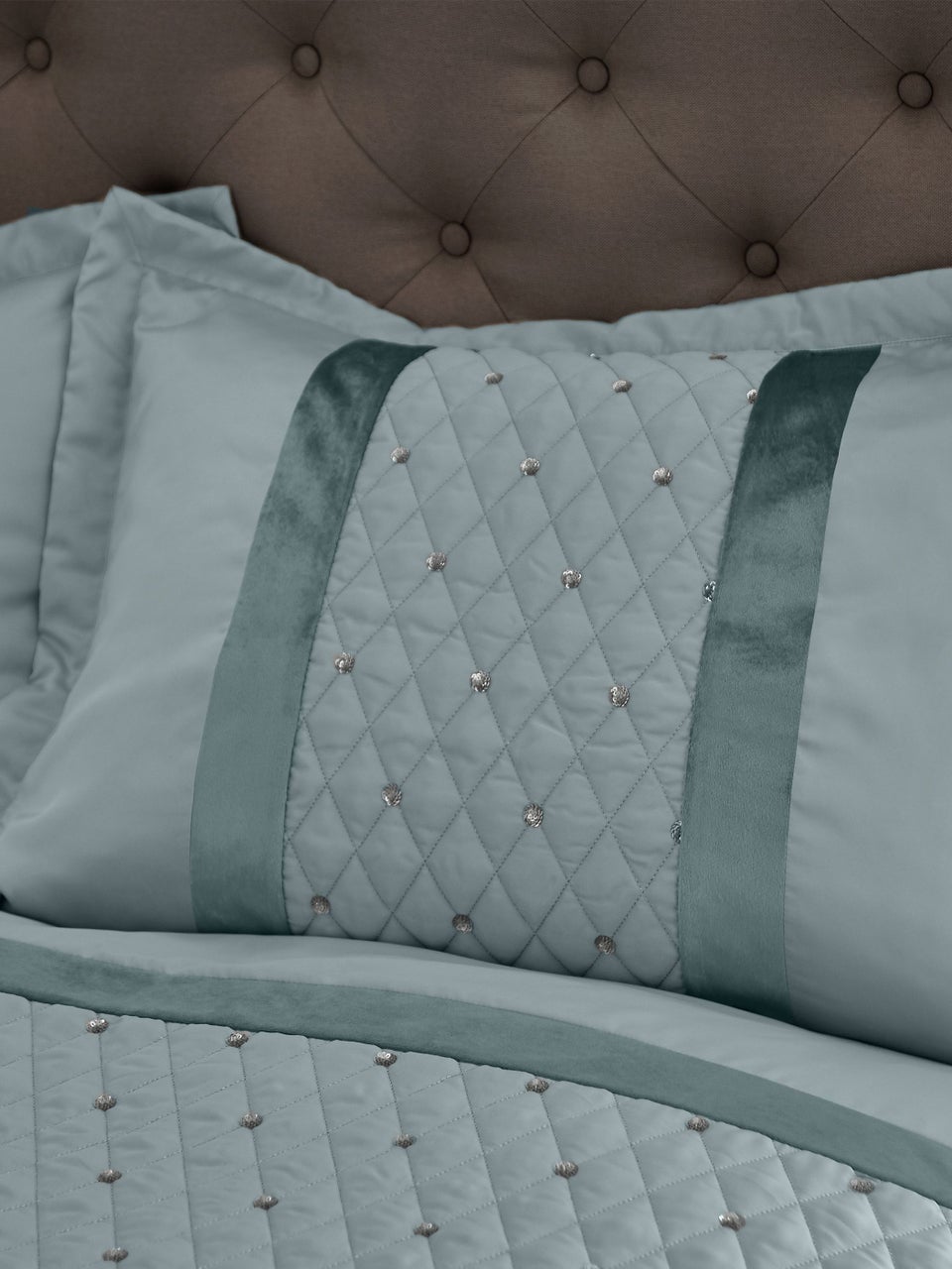 Catherine Lansfield Sequin Cluster Quilted Pillowcase Pair Matalan