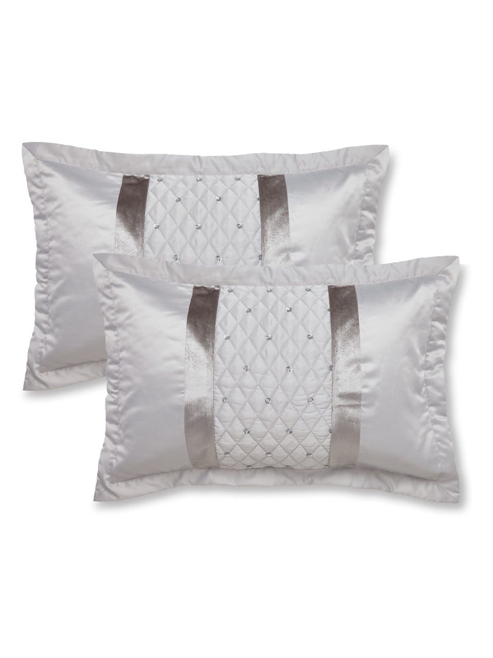 Catherine Lansfield Sequin Cluster Quilted Pillowcase Pair Matalan