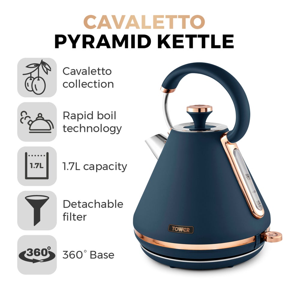 Tower Cavaletto 3KW 1.7 Litre Pyramid Kettle Matalan