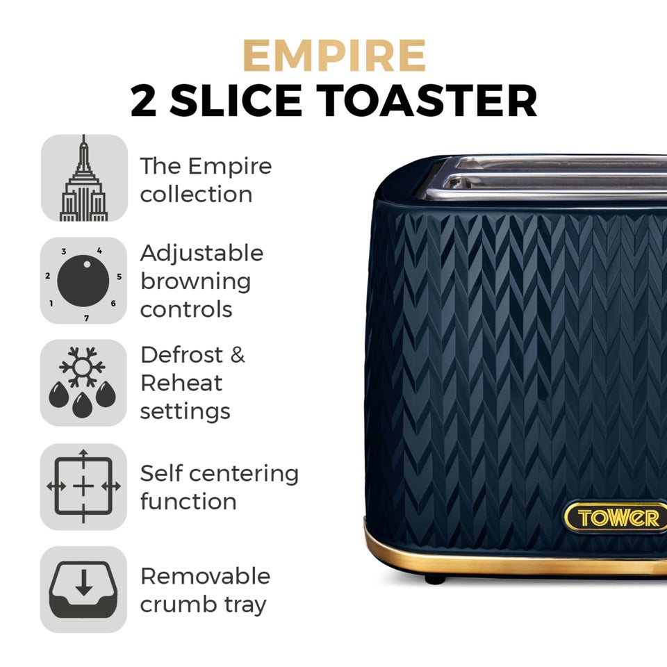 Tower Empire 2 Slice Toaster