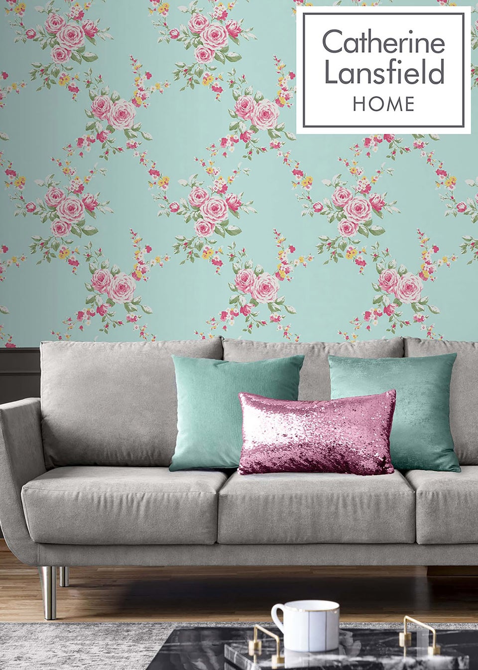 Catherine Lansfield Canterbury Floral Wallpaper