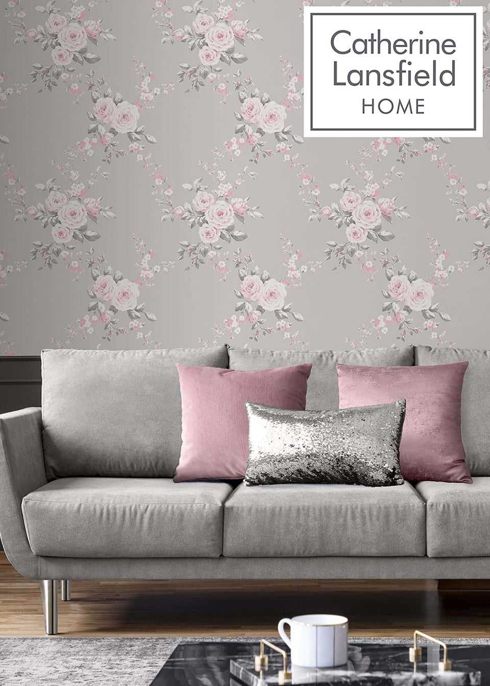 Catherine Lansfield Canterbury Floral Wallpaper