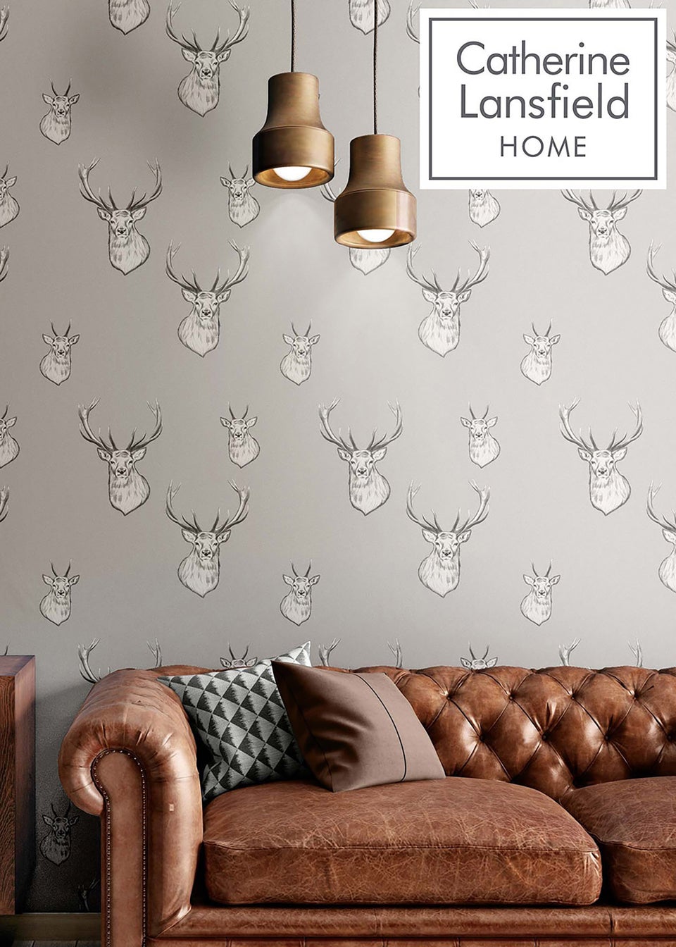 Catherine Lansfield Stag Wallpaper