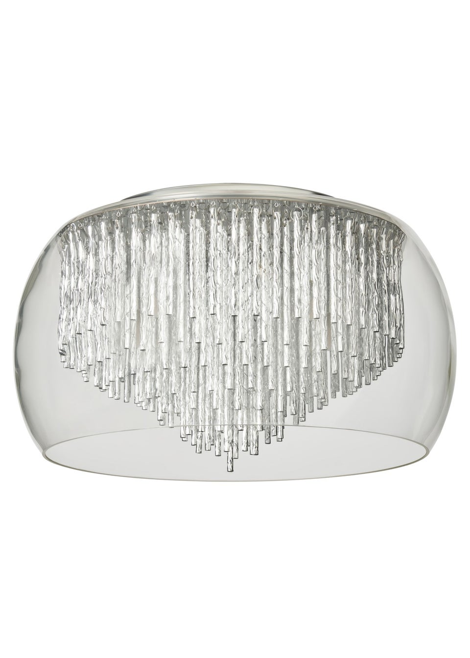 Inlight Chrome Rods 5 Light Flush Ceiling Light (18cm x 30cm x 30cm)