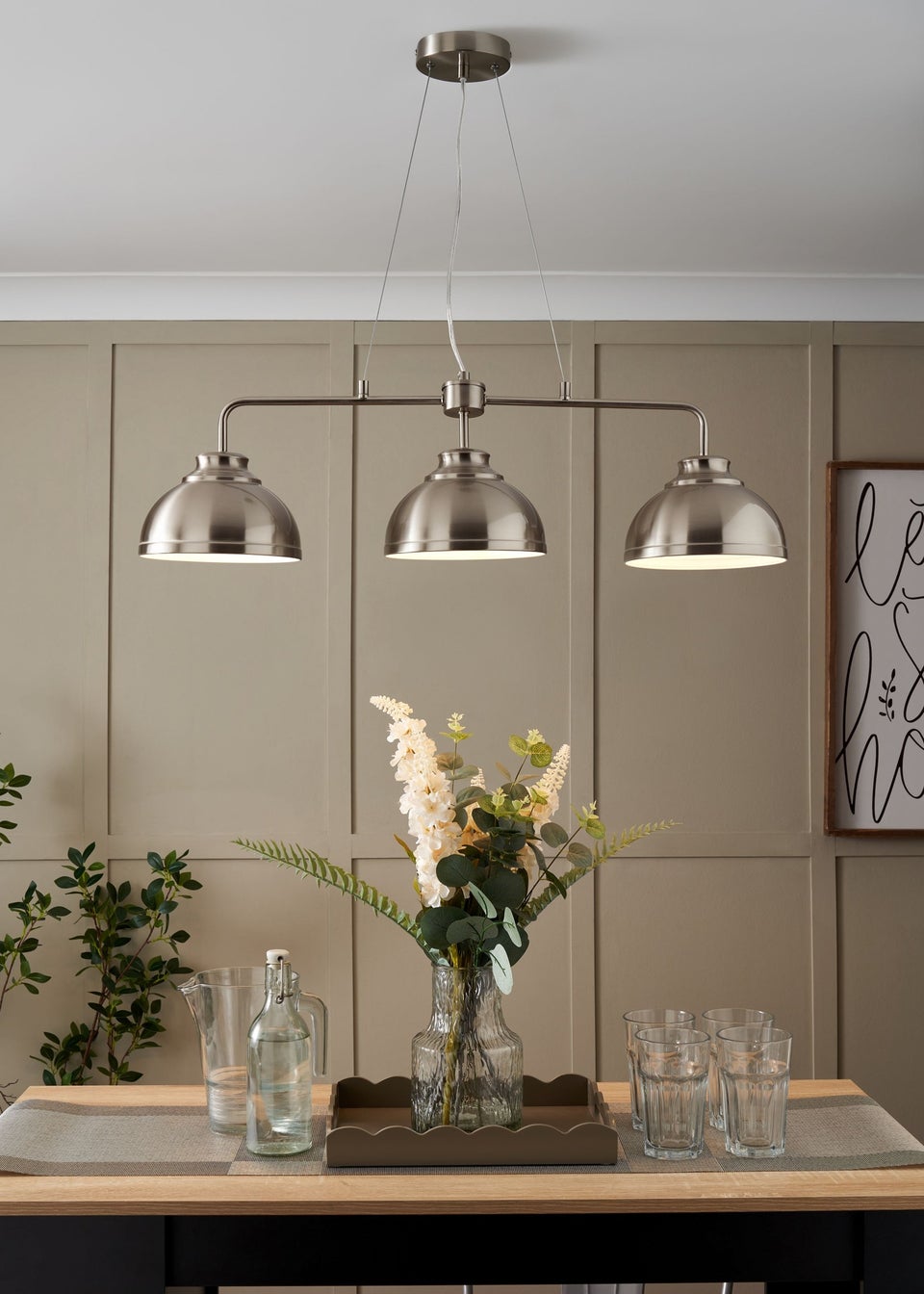 Inlight Brook 3 Light Pendant Ceiling Bar (100cm x 80cm x 20cm)