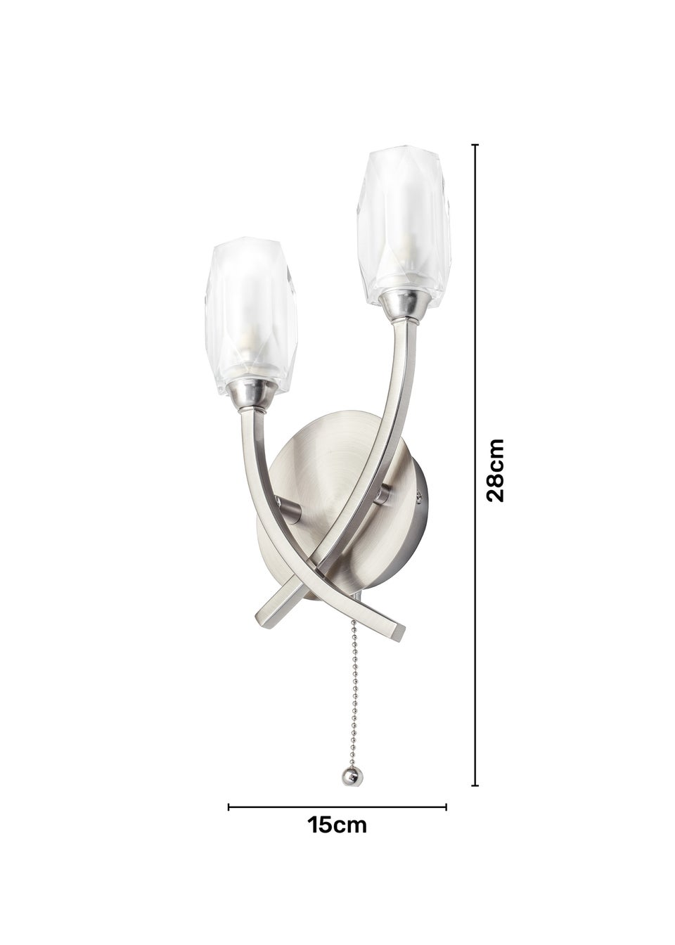 Inlight Padua 2 Light Wall Light (28cm x 13cm x 7cm)