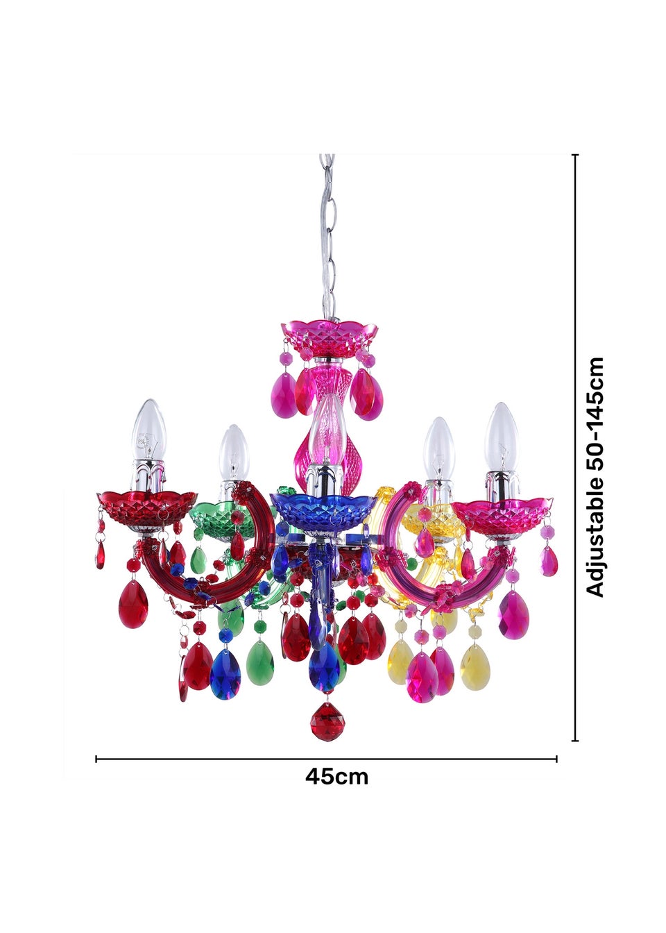 Inlight Charlotte 5 Light Chandelier (145cm x 45cm x 45cm)