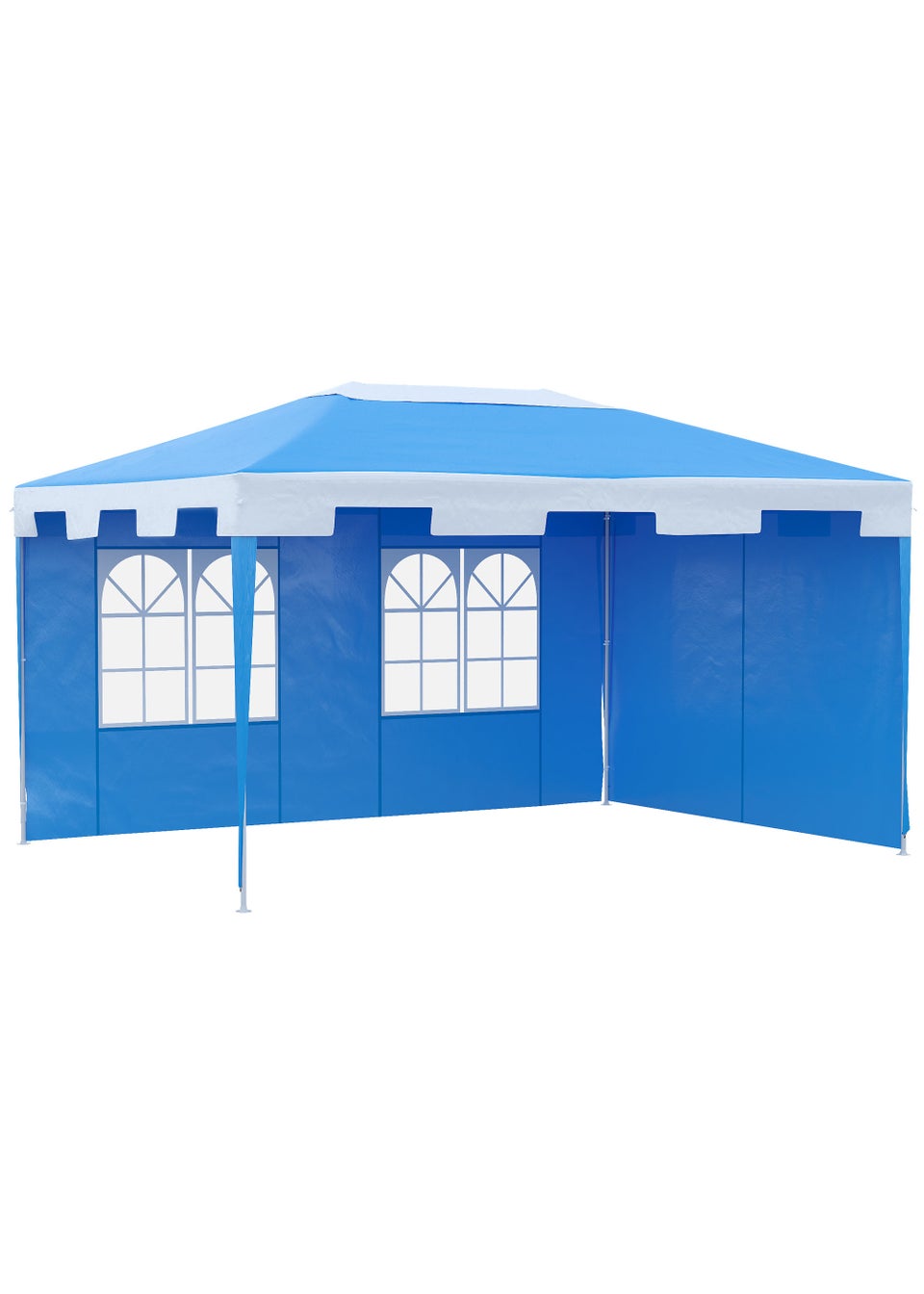 Outsunny Blue Garden Gazebo Tent (4m x 3m)