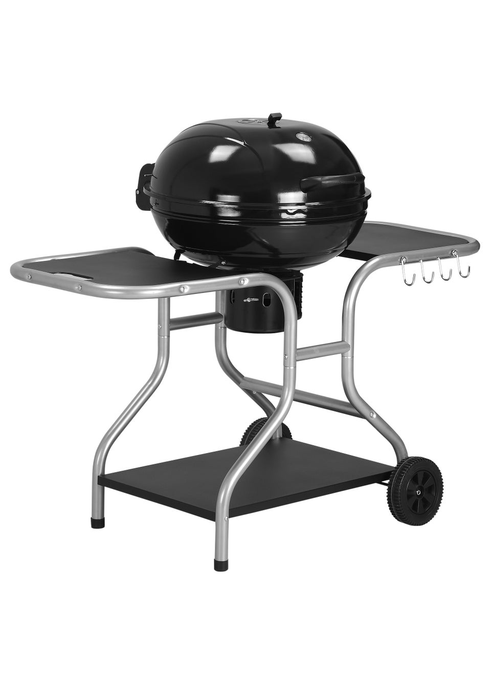 Outsunny Charcoal Trolley Barbecue Grill with Wheels (126cm x 52cm x 96cm)