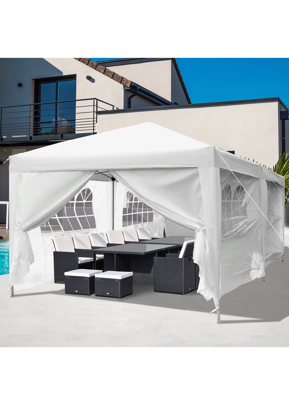 Outsunny Pop Up Garden Gazebo (3m x 6m)