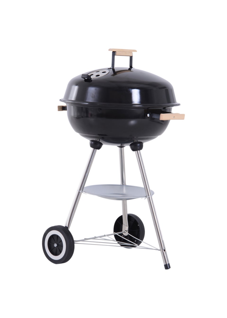 Outsunny Portable Round Charcoal Barbecue Grill (48cm x 56cm x 85cm)