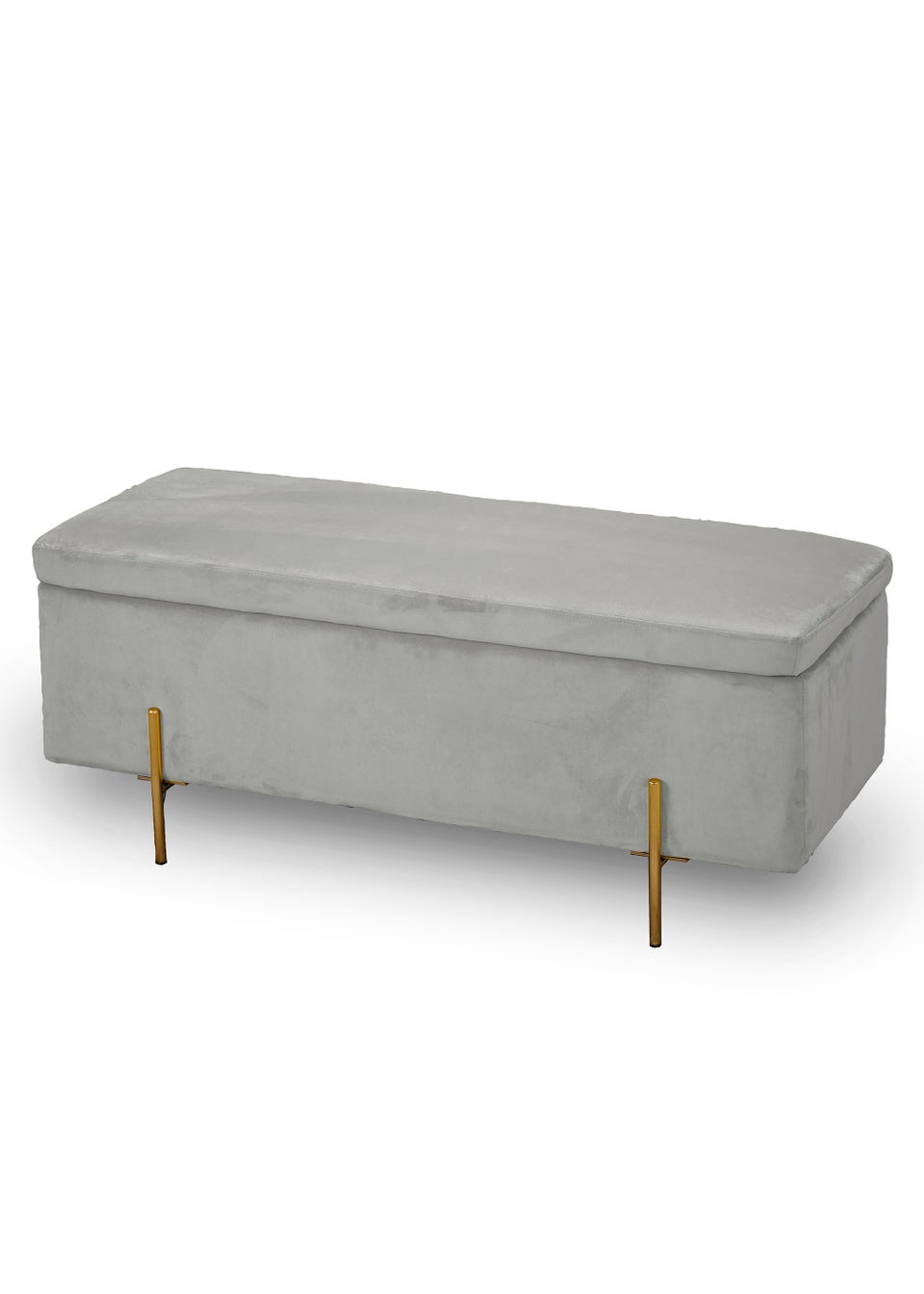 LPD Furniture Lola Storage Ottoman Grey (450x1150x450mm)