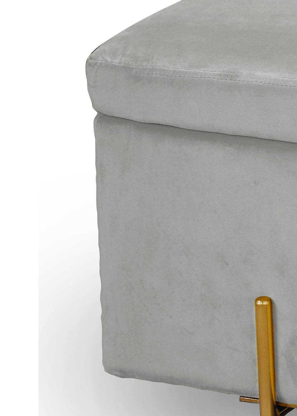 LPD Furniture Lola Storage Ottoman Grey (450x1150x450mm)