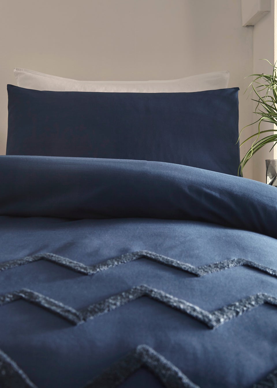 Appletree Boutique Chevron Tuft 100% Cotton Duvet Cover